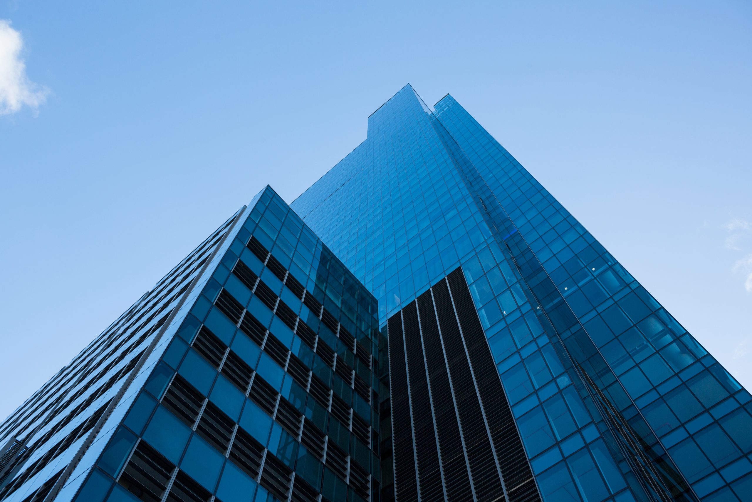 Modern office skyscrapers in business district